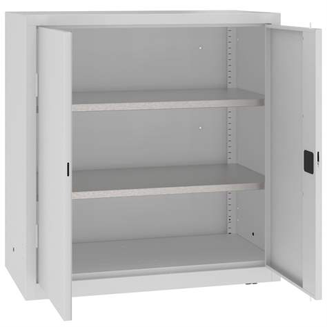 Dílenská skříň, 2 pozinkované police o nosnosti 100 kg, v x š x h: 1040x1000x500 mm, barva šedá RAL7035 - Malow