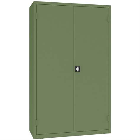 Dulap de atelier cu 4 polițe galvanizate (capacitatea 100 kg), HxLxl: 1990x1200x600 mm, verde RAL6011 - Malow - imagine2