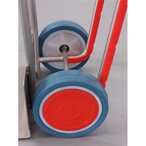 Edelstahl-Sackkarre VARIOfit, Kunststoffgleitkufen, Tragfähigkeit 250 kg - Cordes - Bild2