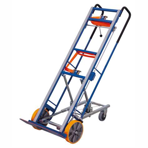 Rudl VARIOfit na objemné a těžké zboží, opěrná kola, nosnost 550 kg, barva modrá RAL5010 - Cordes