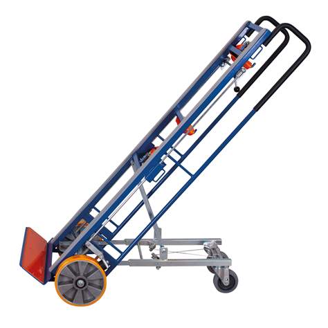 Rudl VARIOfit na objemné a těžké zboží, opěrná kola, nosnost 550 kg, barva antracit RAL7016 - Cordes - obrázek3