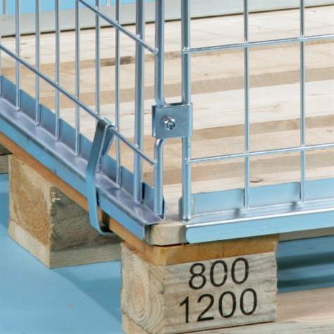 Gitter-Aufsatzrahmen für EUR-Tauschpalette, mit Klappe, Höhe 1015 mm, verzinkt-chromatiert - Bild4