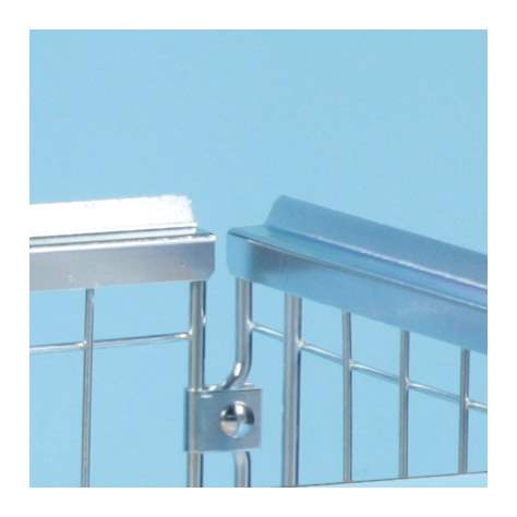 Gitter-Aufsatzrahmen für EUR-Tauschpalette, mit Klappe, Höhe 1015 mm, verzinkt-chromatiert - Bild5