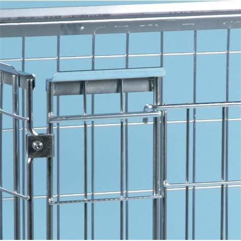 Gitter-Aufsatzrahmen für EUR-Tauschpalette, mit Klappe, Höhe 1015 mm, verzinkt-chromatiert - Bild6