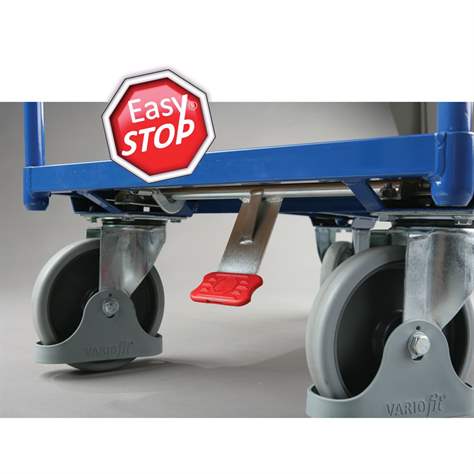 Centrální brzda EasySTOP, oboustranná, pro 4 kola - brzda je umístěna na obou stranách vozíku - Cordes - obrázek2