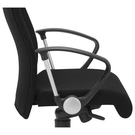 Arbeitsdrehstuhl NEO, Topmodell, hoch mit Fußring und Armlehnen, Stoffbezug - blau - Nowy Styl Group - Bild3