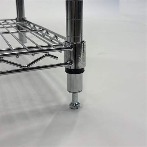 ESD Gitterregal, verchromt, Fachboden-Traglast 250 kg, HxBxT: 1820x1220x460 mm, 4 Fachböden - Bild6