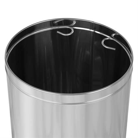 Coș colector selectiv de deșeuri EKO, volum 45 l, recipient din oțel inoxidabil, culoare roșie - Alda S.A. - imagine4