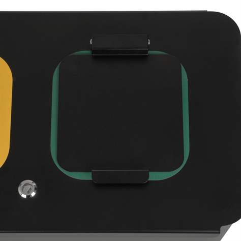 Deckel für Wertstoffsammler EKO STAR STATION, schwarz, lackierter Stahl - Alda S.A. - Bild3