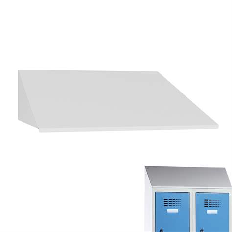 Šikmá strieška pre šatňovú skriňu WEMO, šírka 600 mm, farba šedá RAL7035 - Malow