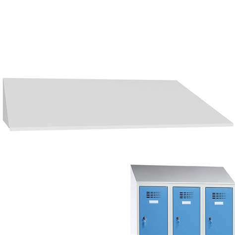 Šikmá strieška pre šatňovú skriňu WEMO, šírka 900 mm, farba šedá RAL7035 - Malow