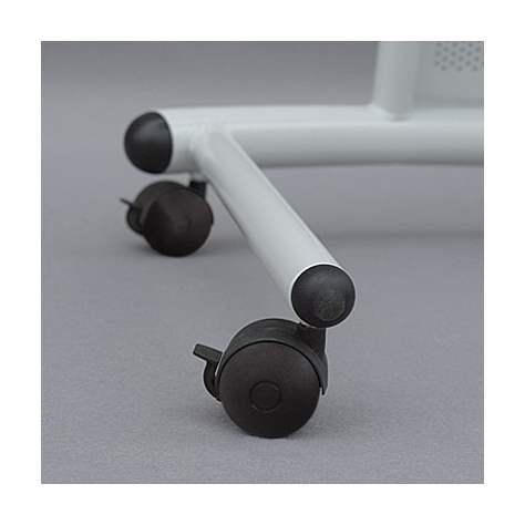 Stehpult, lichtgraue Konstruktion und Platten grau - Bild4