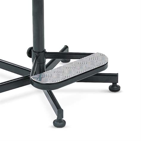 Scaun de lucru atelier productie ergonomic rotativ pentru industrie din placaj decor fag WEREK, înalt, cu glisoare și suport sprijin picioare - Nowy Styl Group - imagine3