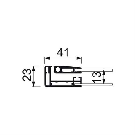 Informační vitrína úzká, venkovní, magnetická zadní stěna, pro počet listů 12xA4 - obrázek2