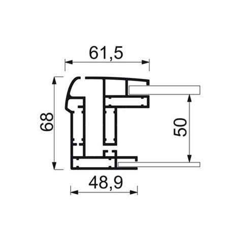 Venkovní vitrína Premium, hloubka 68 mm, magnetická zadní stěna, pro počet listů 6xA4 - obrázek2