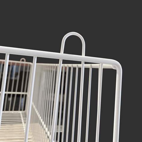 Stapelkorb mit Rollen, Breite 900 mm, weisse Lackierung - Bild4