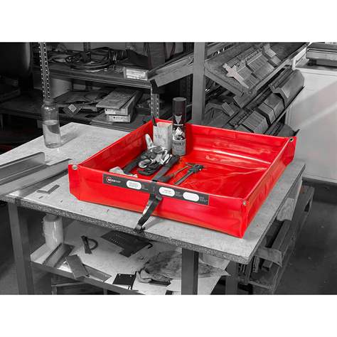 Multifunktions-Faltwanne FASTER, aus PVC, Auffangvolumen 187 l, 1200x1200x130 mm - Metal Arsenal Trade s.r.o. - Bild3