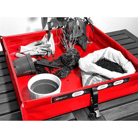 Multifunktions-Faltwanne FASTER, aus PVC, Auffangvolumen 187 l, 1200x1200x130 mm - Metal Arsenal Trade s.r.o. - Bild5