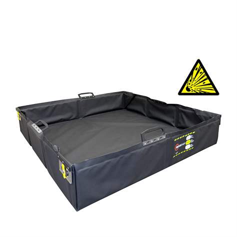 Skládací záchytná vana ANTISTATIC, plastová, objem 50 l, 1240x840x70 mm - Metal Arsenal Trade s.r.o.