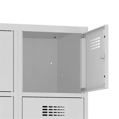 Schließfachschrank WEMO, 2x5 Abteile, 800x500x1800 mm, Türfarbe Blau RAL5012, Zylinderschloss - Malow - Bild2