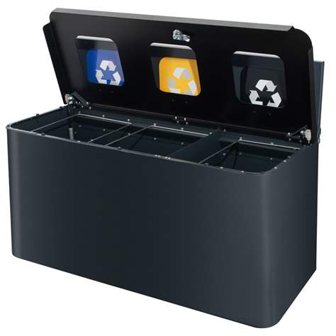 EKO WALL STATION - závěsný koš na tříděný odpad, objem 3 x 35 l - Alda S.A. - obrázek2