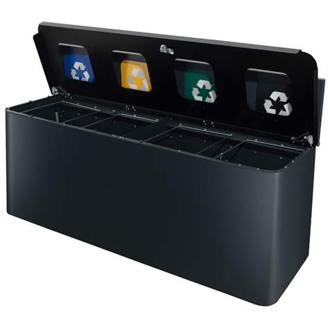 EKO WALL STATION - závěsný koš na tříděný odpad, objem 4 x 35 l - Alda S.A. - obrázek5