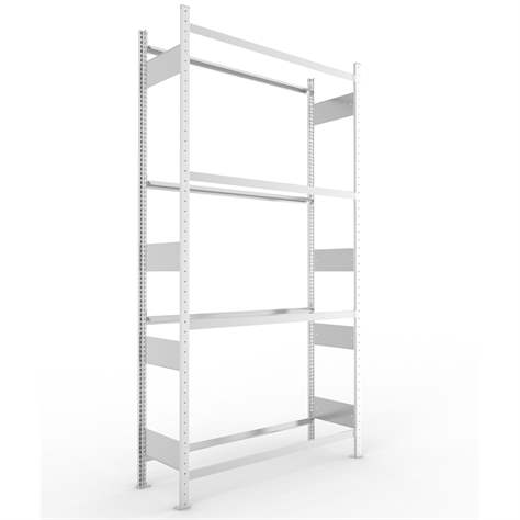 Reifenregal mit 4 Etagen, HxBxT: 2500 x 1300 x 400 mm, Etagen-Tragfähigkeit 150 kg, Grundregal - META Skladovací technika - Bild2