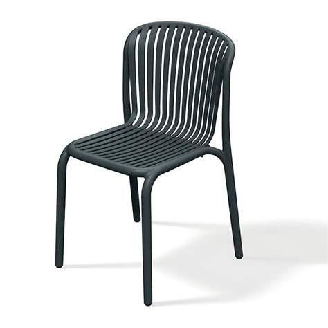 Stilvoller Stuhl FERNE, Anthrazitfarbe