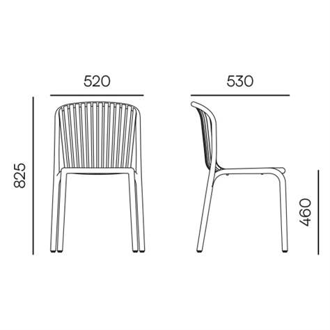 Stilvoller Stuhl FERNE, Farbe hellbeige - Bild2