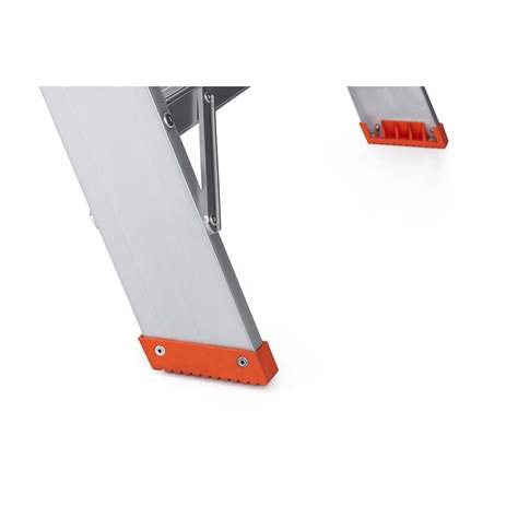 Scară cu platformă staționare și trepte pe o parte, înălțime 830 mm, 4 fuscele/trepte - Alve - imagine5