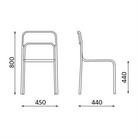 Speiseraumstuhl CORTINA, verchromtes Stahlrohrgestell, Kunststoff Farbe blau, VE 6 Stk. - Nowy Styl Group - Bild6