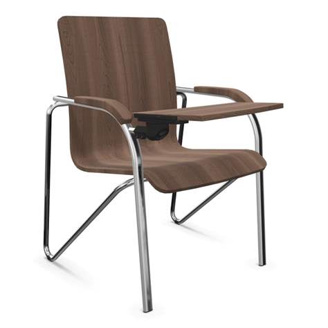 Besucher-Sessel SAMBA WOOD mit Schreibpult, Nussbaum - Nowy Styl Group