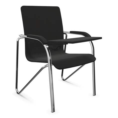 Konferenčná stolička SAMBA WOOD s písacím pultom, farba čierna - Nowy Styl Group