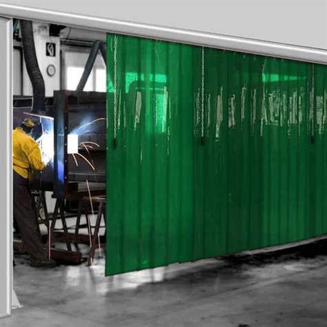 Schweißerschutzvorhang, grün, Breite 300 mm, Rolle 50 m - COBA Europe GmbH - Bild4