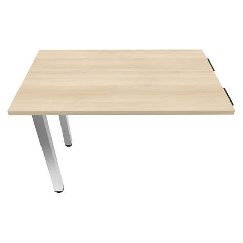 Přídavná stolová deska, obdélník, barva akácie, š x h: 1000 x 600 mm, podnoží sloupové hranaté lesklé - Nowy Styl Group
