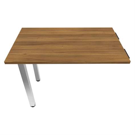 Přídavná stolová deska, obdélník, barva ořech, š x h: 1000 x 600 mm, podnoží sloupové hranaté lesklé - Nowy Styl Group