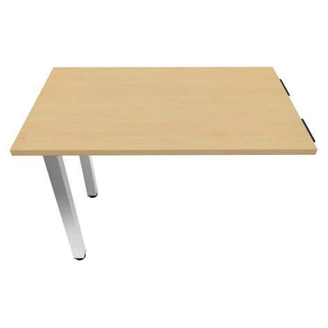 Přídavná stolová deska, obdélník, barva javor, š x h: 1000 x 600 mm, podnoží sloupové hranaté lesklé - Nowy Styl Group