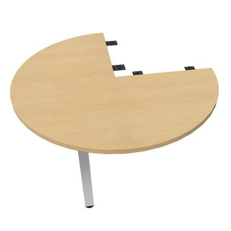 Kruhová přídavná deska, 3/4 kruhu, barva javor, průměr 1000 mm, podnoží sloupové hranaté lesklé - Nowy Styl Group