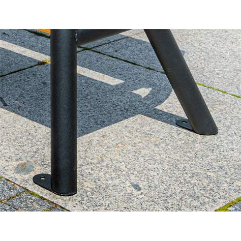 Parkbank Boston, Stahlrohrkonstruktion mit Massivholzleisten Farbton Pinie, Länge 1,86 m - Bild7