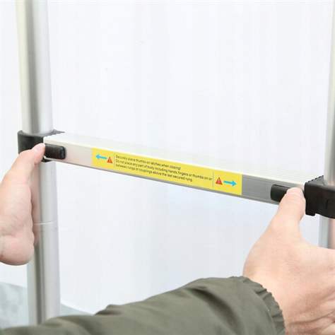 Alu-Teleskop-Anlegeleiter SH, Länge 2,6 m, 9 Stufen - Bild3