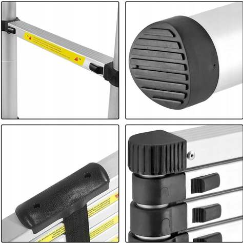 Alu-Teleskop-Anlegeleiter SH, Länge 2,6 m, 9 Stufen - Bild4