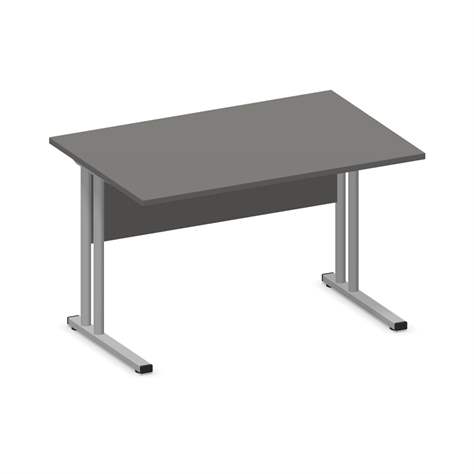 Büro-Schreibtisch, C-Fuß Gestell, Farbe Dunkelgrau, B x T: 1200 x 800 mm - Nowy Styl Group