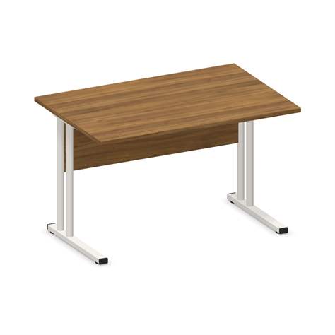 Büro-Schreibtisch, C-Fuß Gestell, weiß, Farbe Nussbaum, B x T: 1200 x 800 mm - Nowy Styl Group