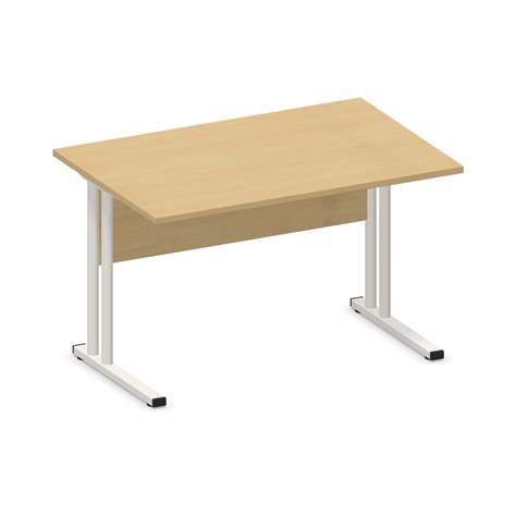 Büro-Schreibtisch, C-Fuß Gestell, weiß, Farbe Ahorn, B x T: 1200 x 800 mm - Nowy Styl Group