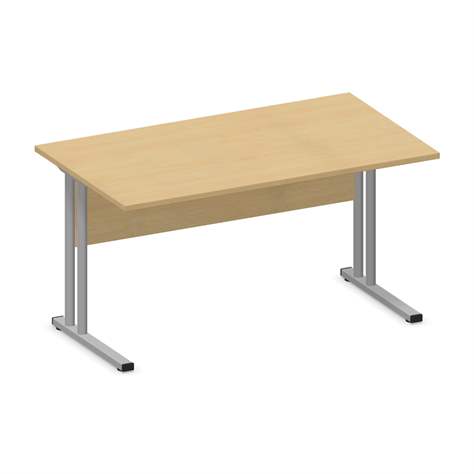Büro-Schreibtisch, C-Fuß Gestell, Farbe Ahorn, B x T: 1400 x 800 mm - Nowy Styl Group