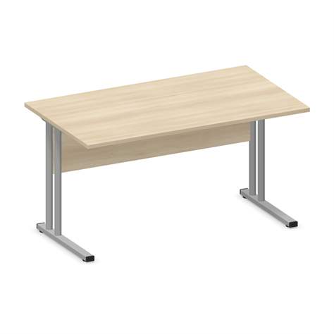 Büro-Schreibtisch, C-Fuß Gestell, Farbe Akazie, B x T: 1400 x 800 mm - Nowy Styl Group