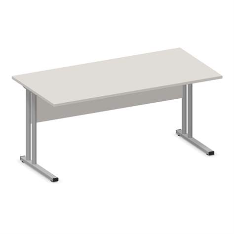 Büro-Schreibtisch, C-Fuß Gestell, Farbe Lichtgrau, B x T: 1600 x 800 mm - Nowy Styl Group