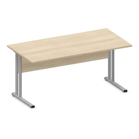 Büro-Schreibtisch, C-Fuß Gestell, Farbe Akazie, B x T: 1600 x 800 mm - Nowy Styl Group