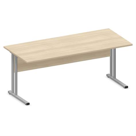 Büro-Schreibtisch, C-Fuß Gestell, Farbe Akazie, B x T: 1800 x 800 mm - Nowy Styl Group