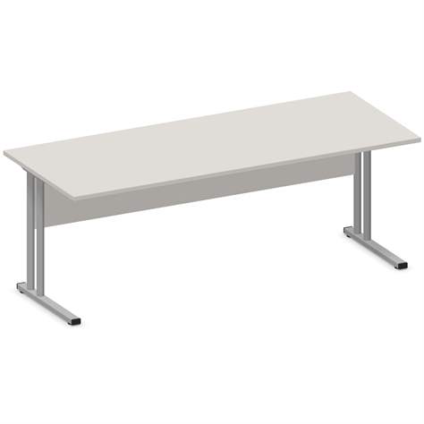 Büro-Schreibtisch, C-Fuß Gestell, Farbe Lichtgrau, B x T: 2000 x 800 mm - Nowy Styl Group